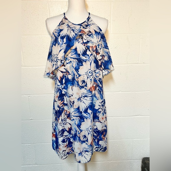Charles Henry Dresses & Skirts - Charles Henry Floral Lined Halter Dress Size M
